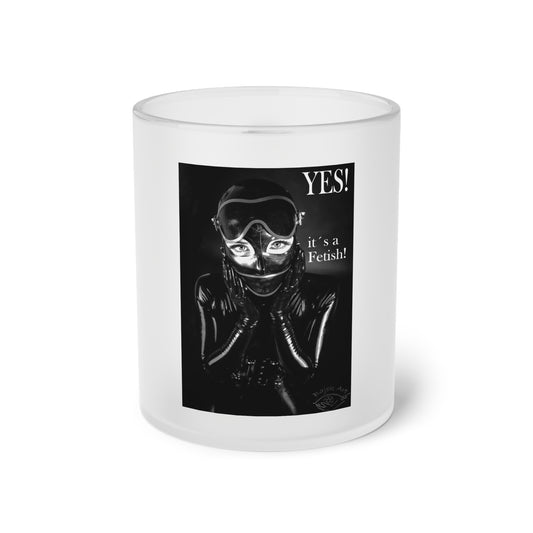 Frosted Glass Mug "Yes!"