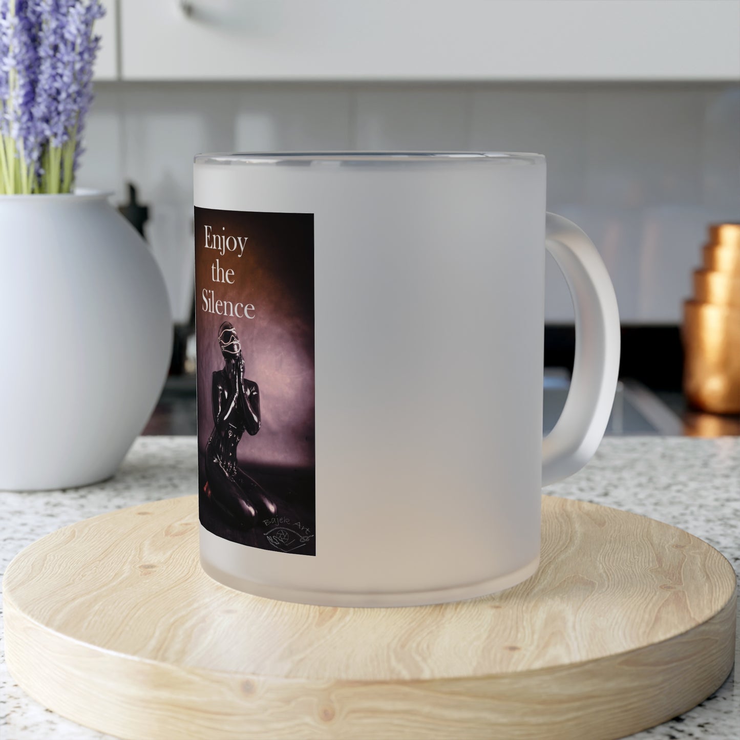 Frosted Glass Mug "Enjoy"