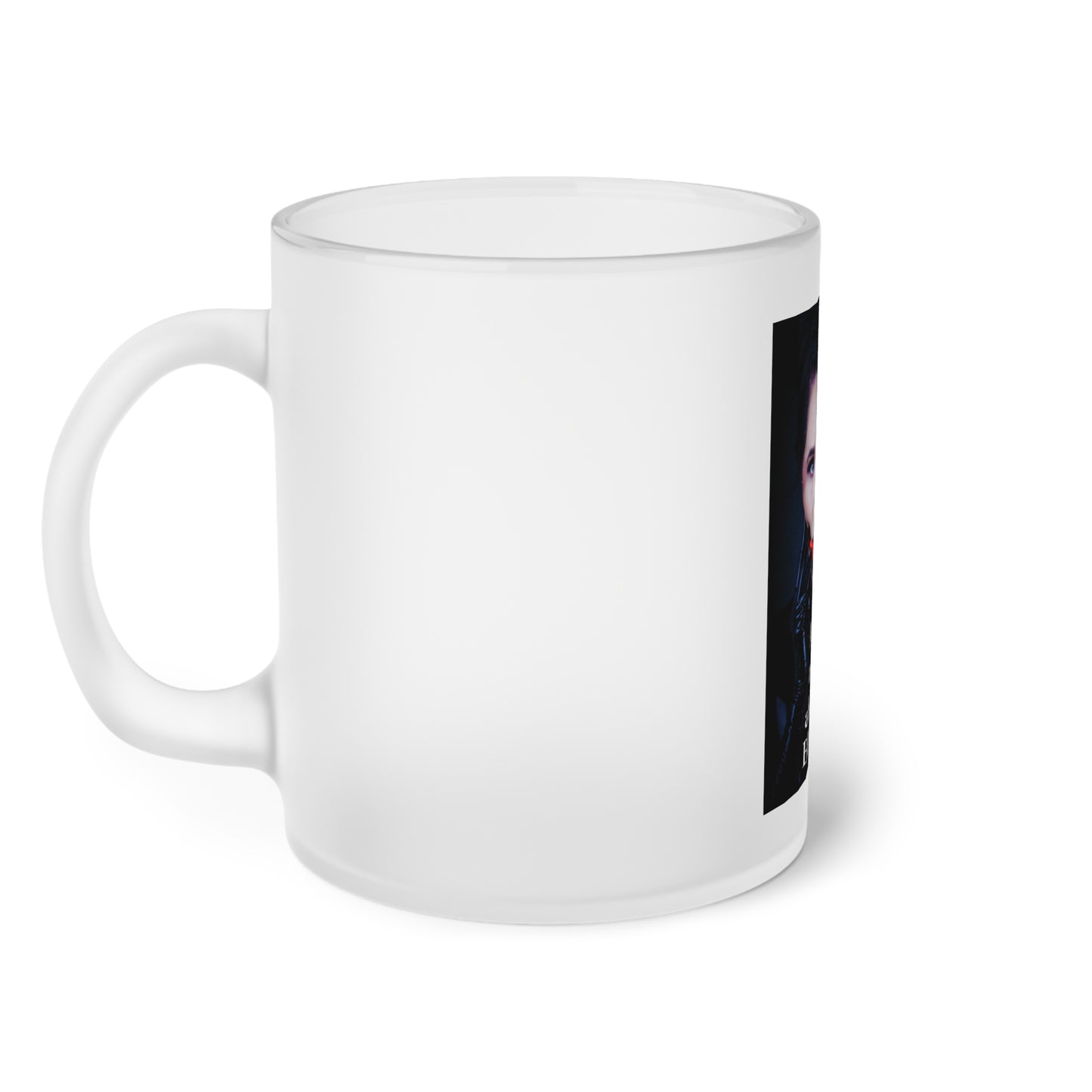 Frosted Glass Mug "ASK me..."