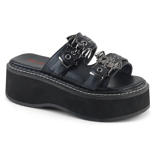 Demonia Emily 07 2" Platform Double Strap Slide Sandal