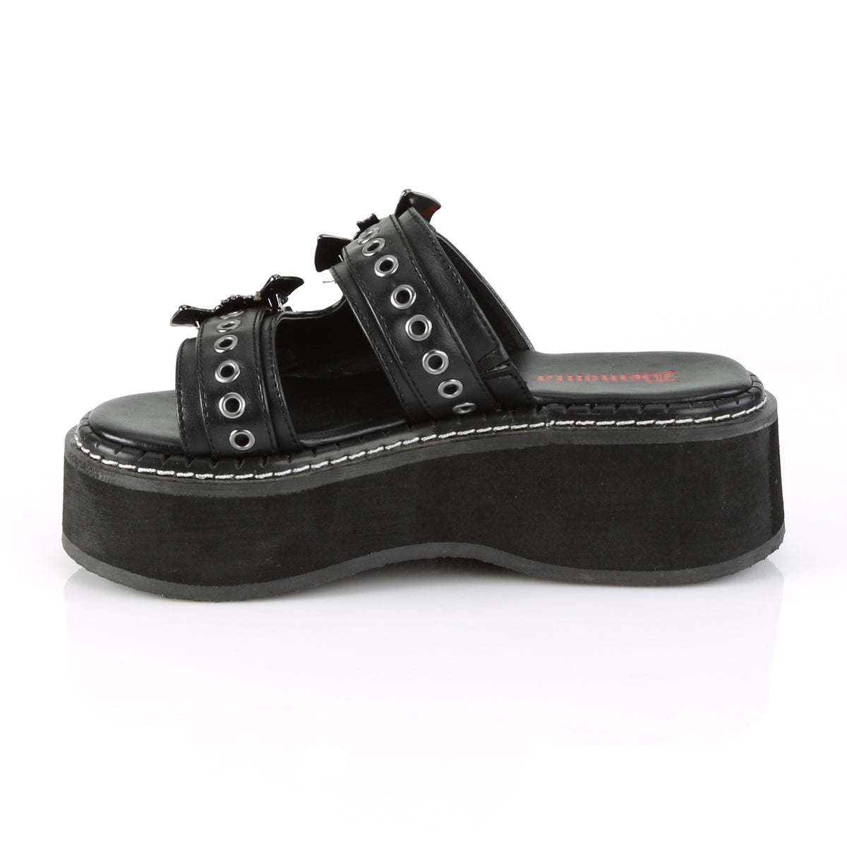 Demonia Emily 07 2" Platform Double Strap Slide Sandal