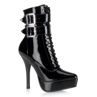 Devious Indulge-1026 5 1/4" Lace-Up PF Ankle Boot