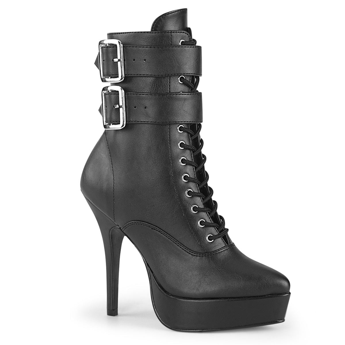 Devious Indulge-1026 5 1/4" Lace-Up PF Ankle Boot