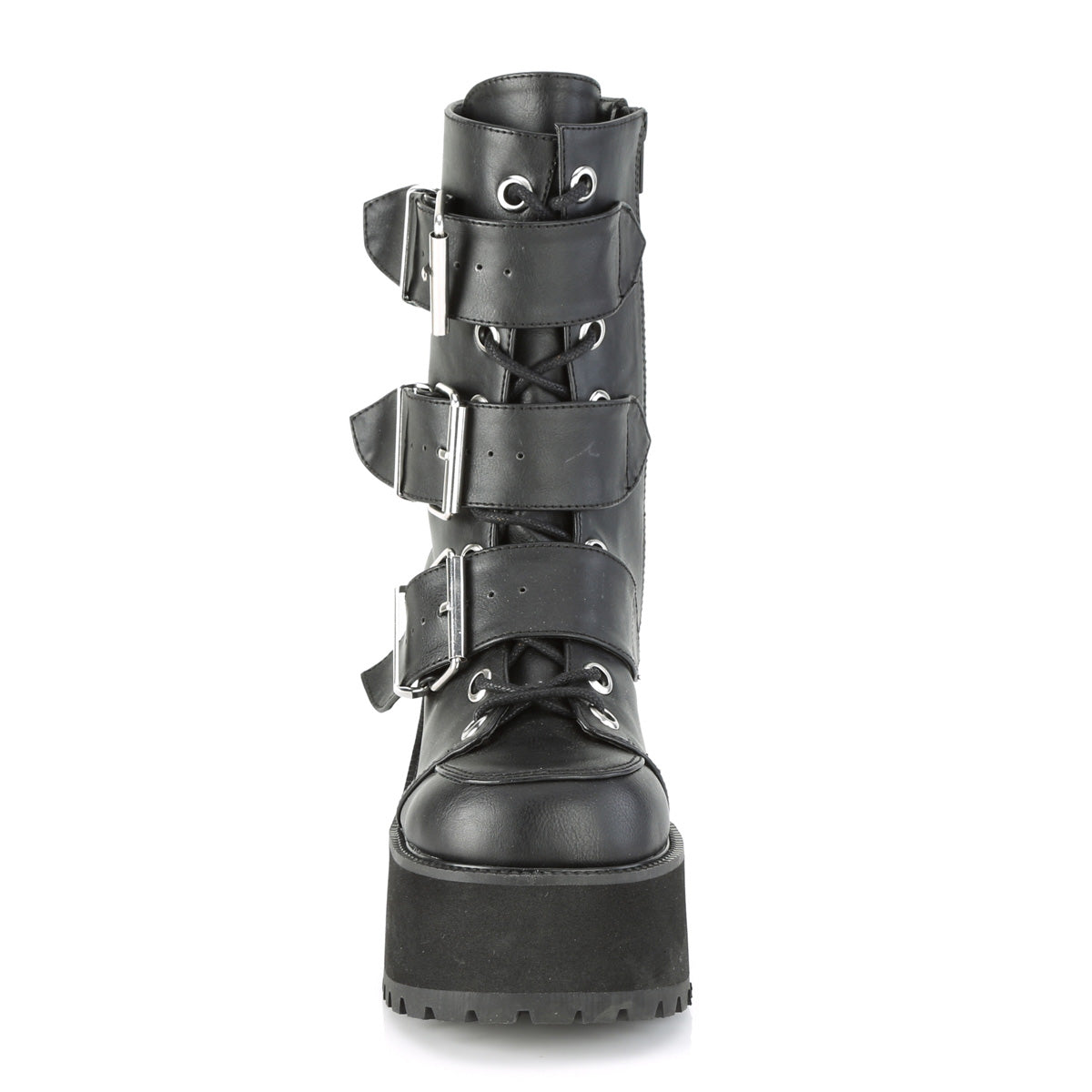 Demonia Ranger 308 3 3/4" Heel, 2 1/4" PF Lace-Up Ankle Boot, Side Zip